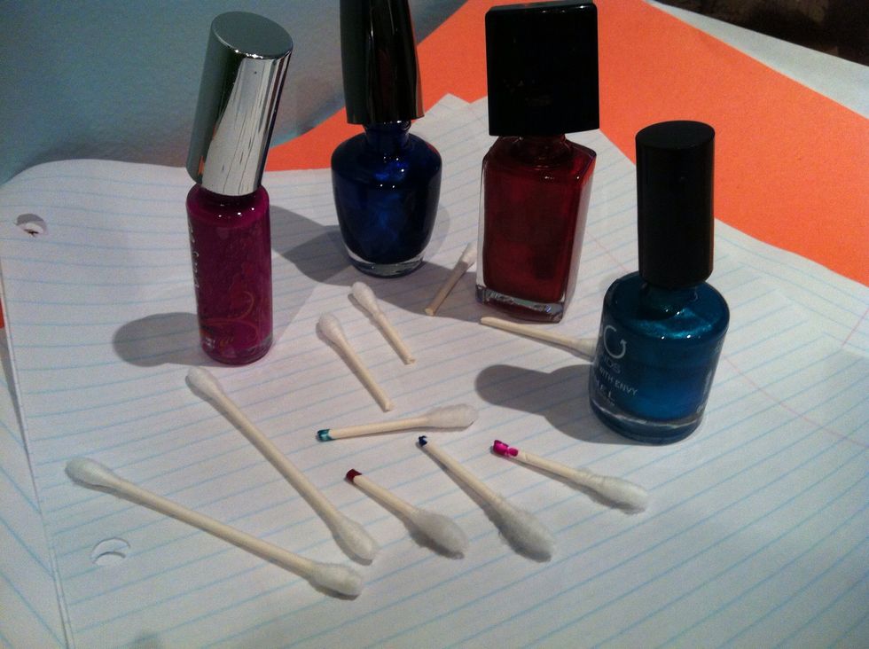 Then start dotting the whole nail except the black tip