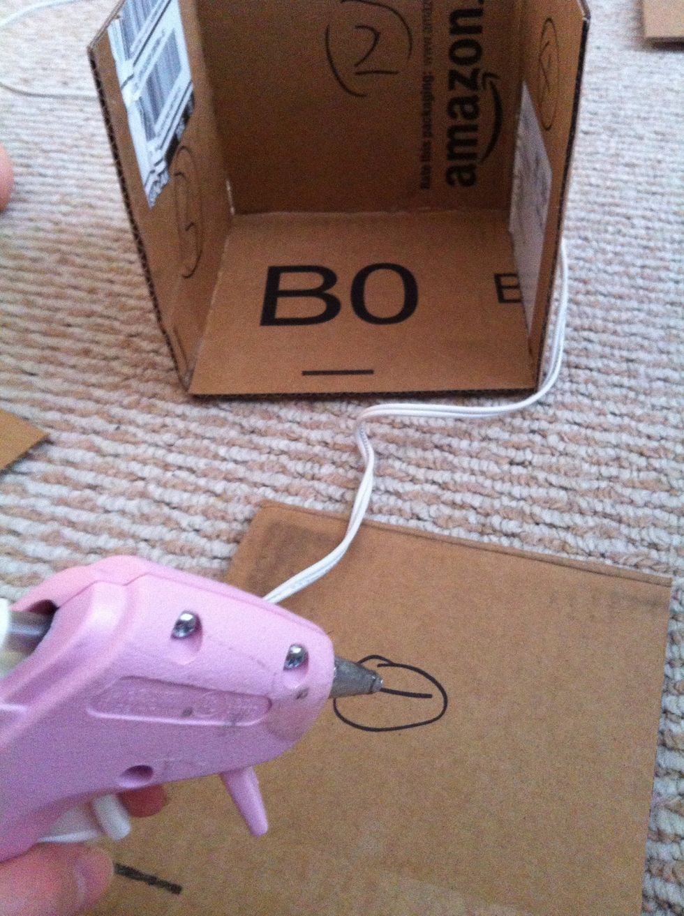 Then, start gluing them all together to make a box.