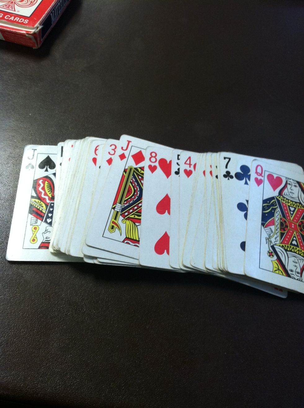 Then start going through the cards until you find the one you're looking for. Sometimes it helps To pass it and Go back to help the illusion. Their card should be to the right of yours if done right.