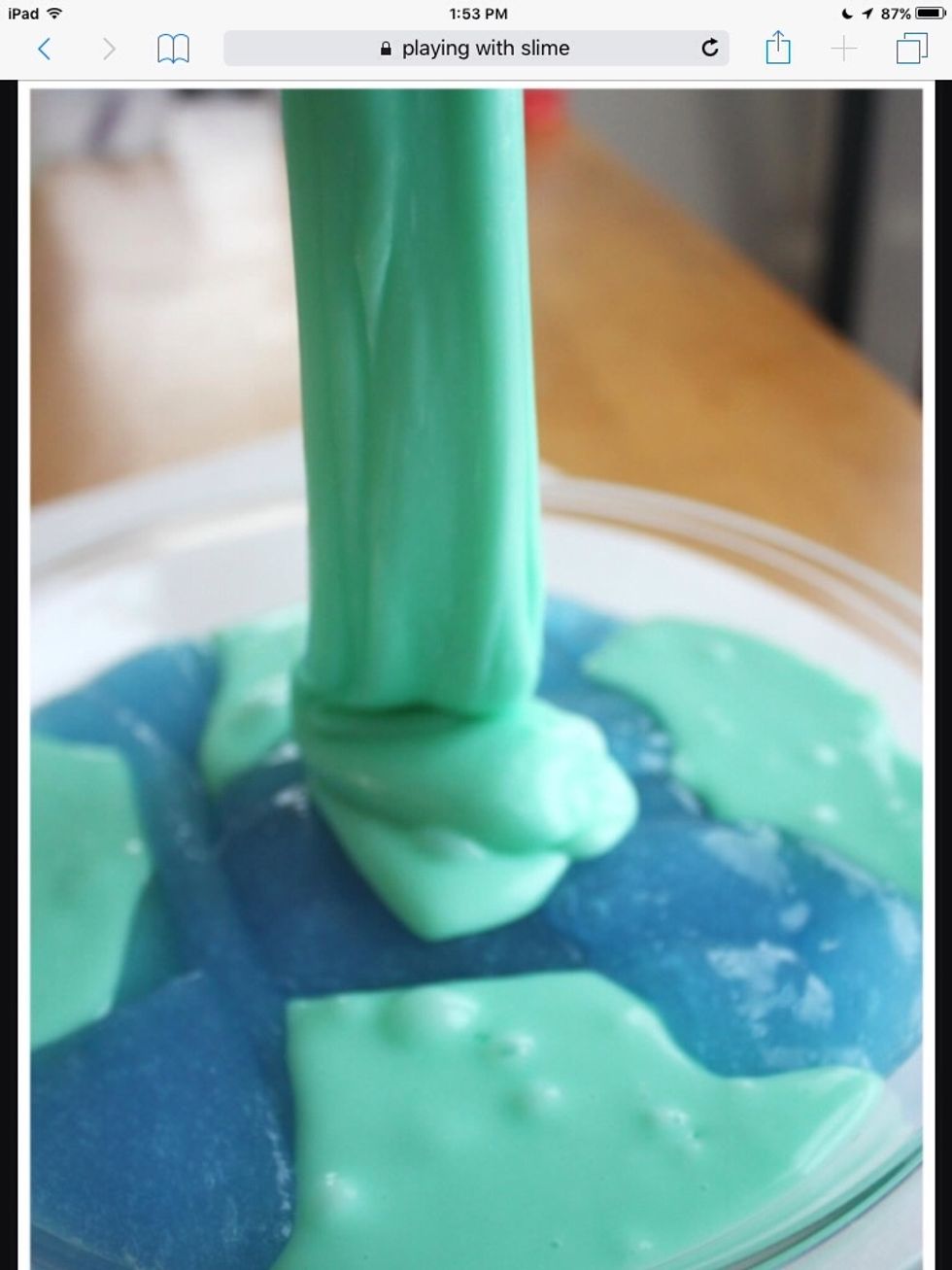 Then start kneading the slime in your hand until the slime is slime!