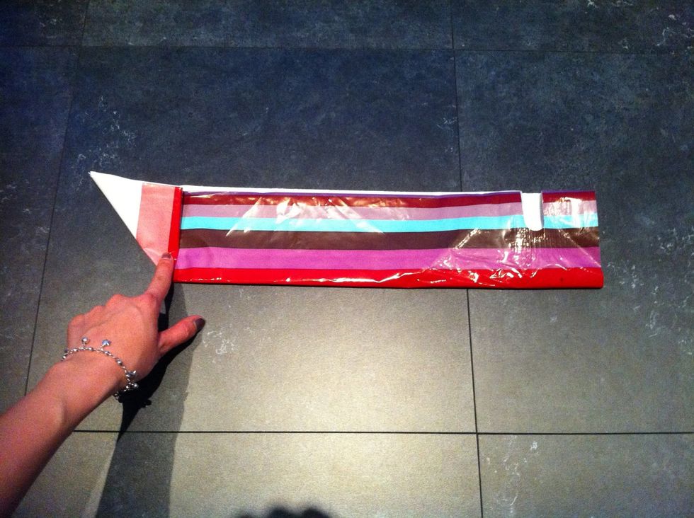 Then start left or right (I usually start from left) to fold a triangle.