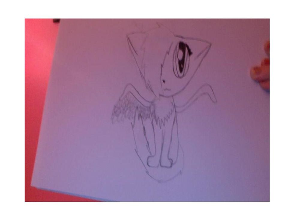 Then start outlining with pen! make sure your pen that your using is black so it really shows up! :X