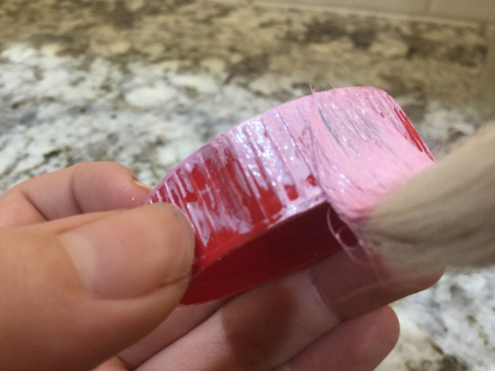 Then start painting the sides of the cap \ud83d\ude00