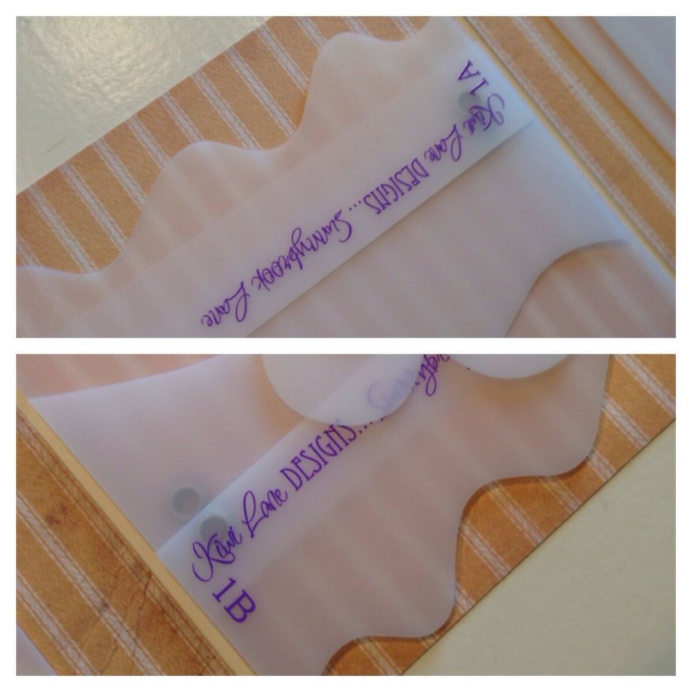 Then, starting with the borders, pick up your matching A and B templates.