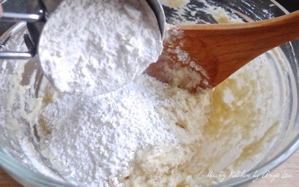 Then stir in another 1/2 cup of all-purpose flour.