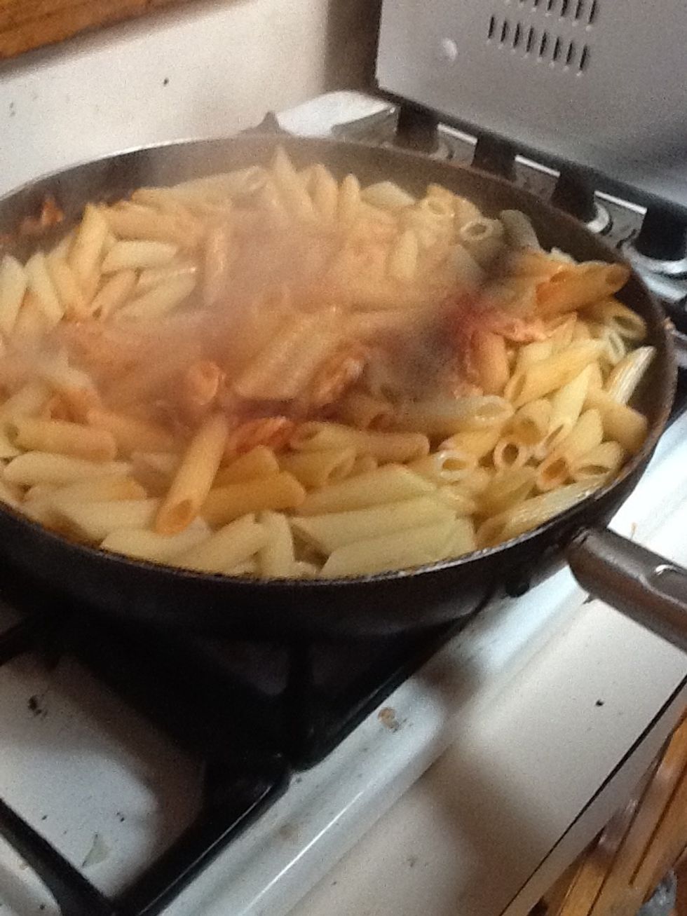 Then stir in the sauce.