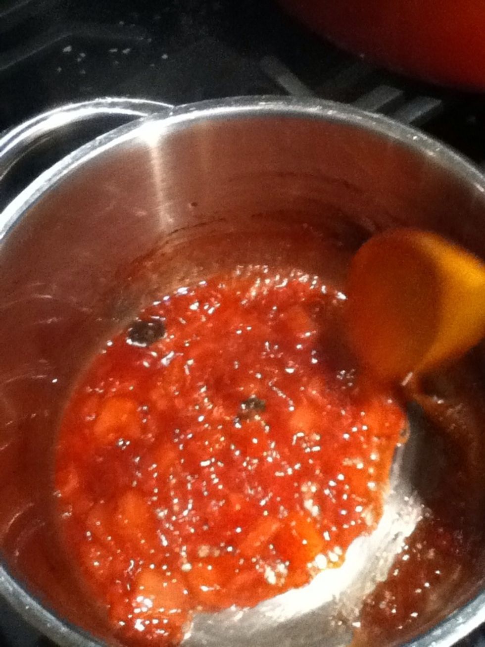 Then stir it until u get "pull away", when u can pull ur spoon and get a streak behind it.