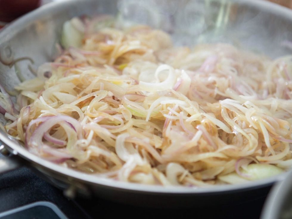 Then stir onions until it has a beautiful golden color