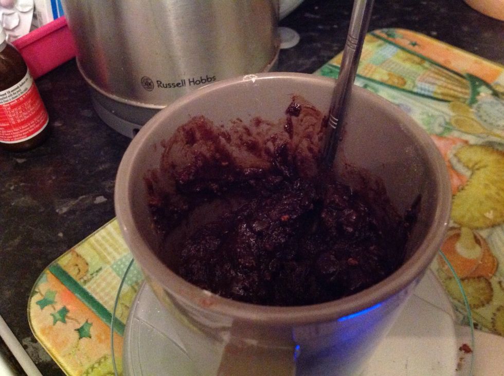 Then stir until all your ingredients are mixing in together