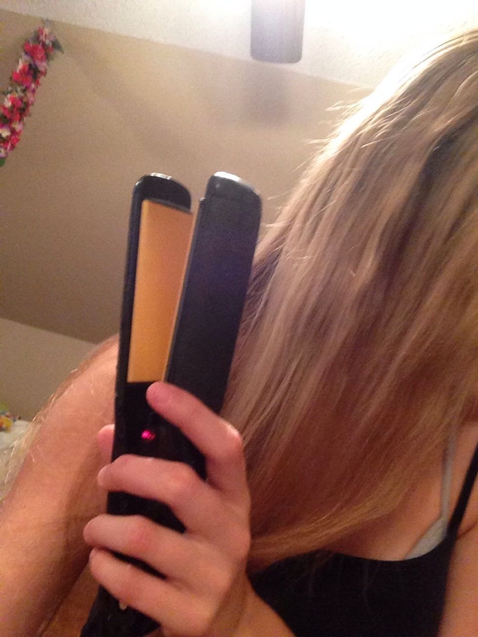 Then straighten once more