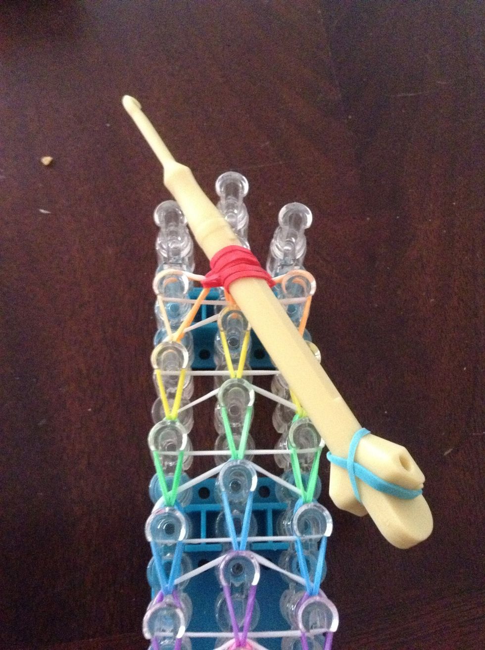 Then take all the bands off your loom. Dont rip it apart!!!