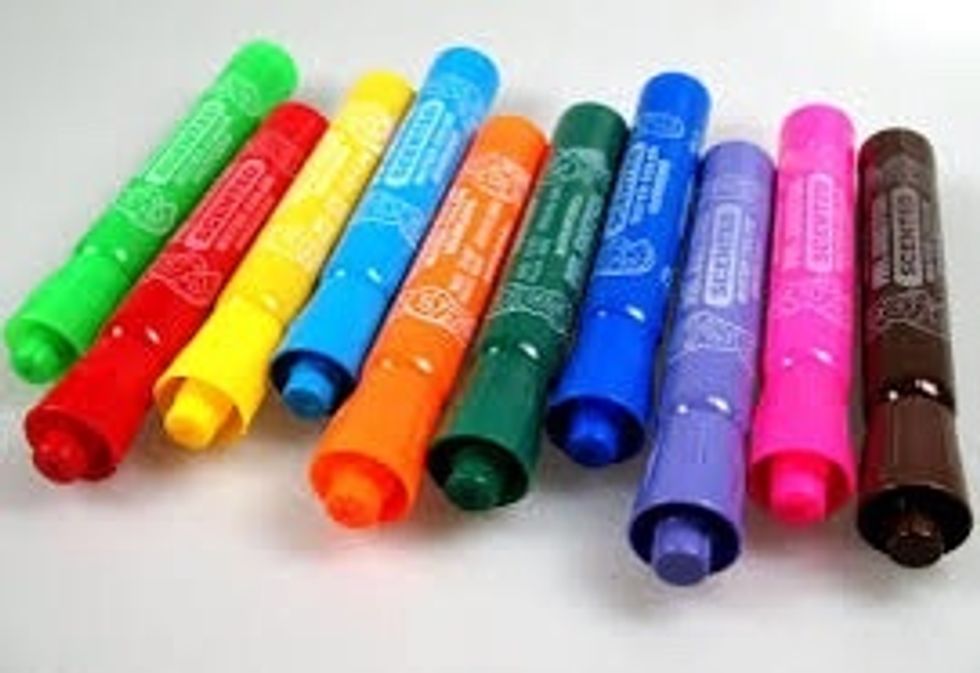 Then take some markers and color your pictures that you draw