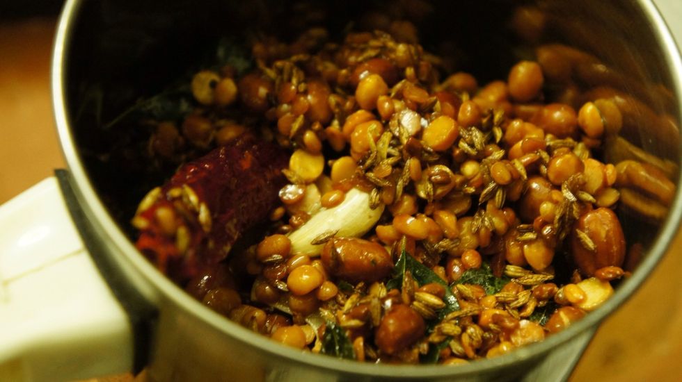 Then take that mixture and blend it in a blender with some water