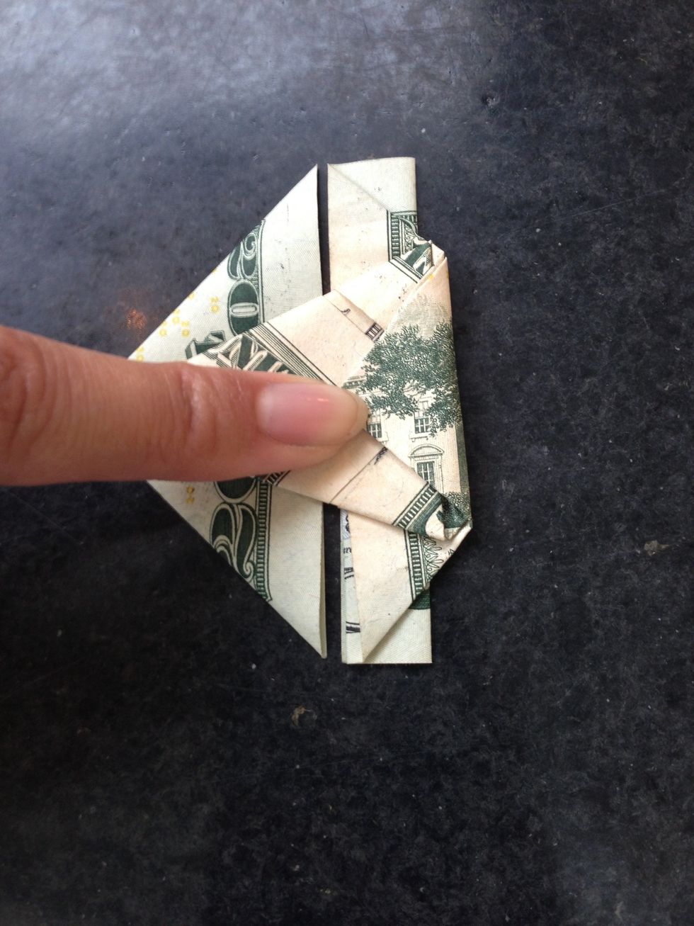 Then take the "butt" and fold it up
