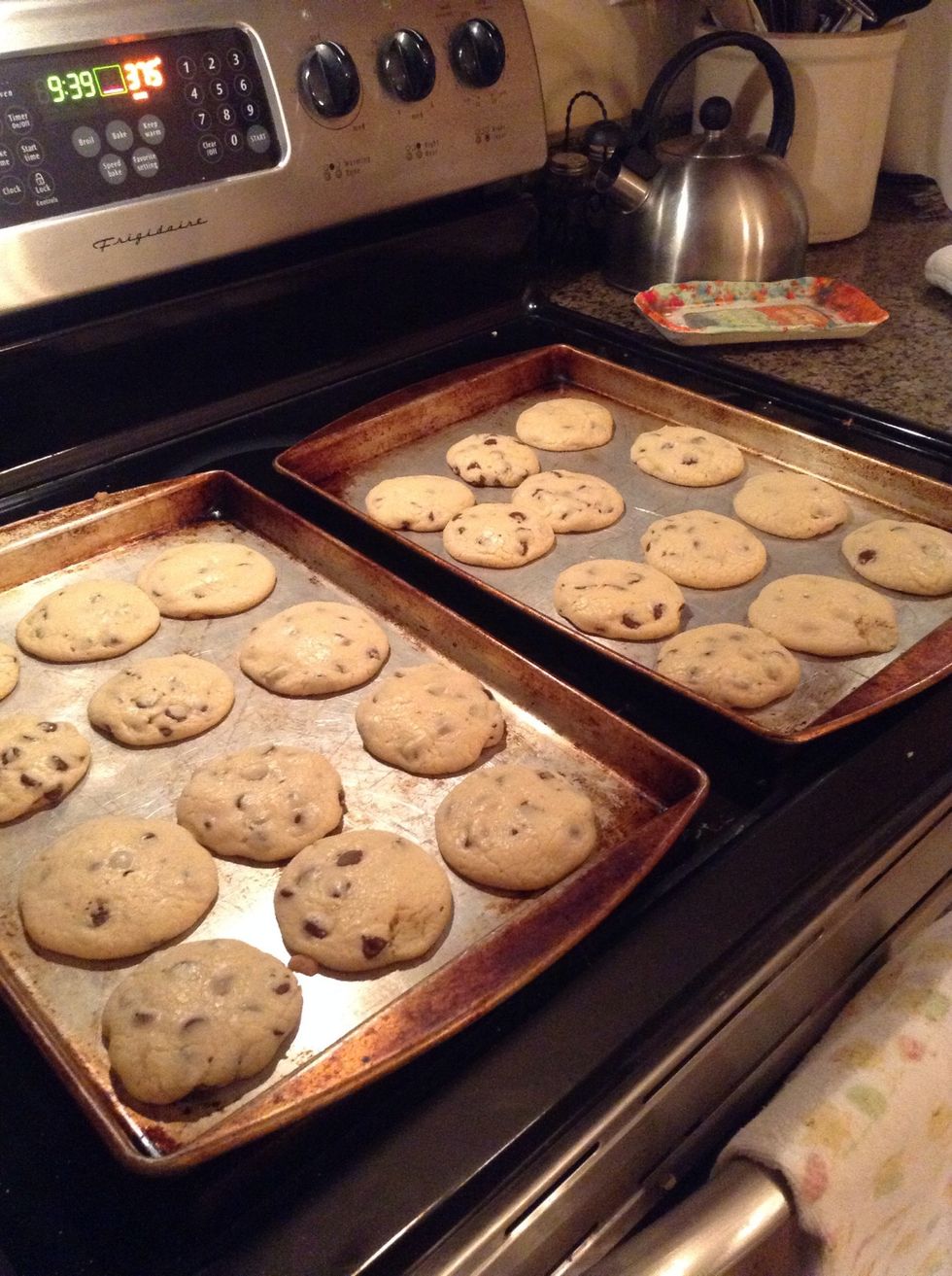 Then take the cookies out of the oven!