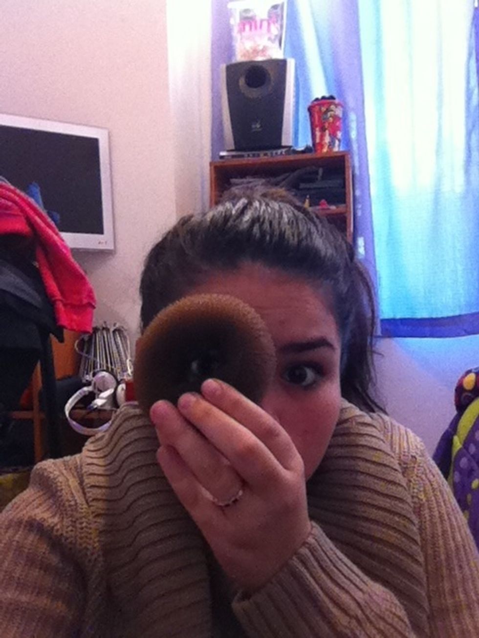 Then take the donut and...