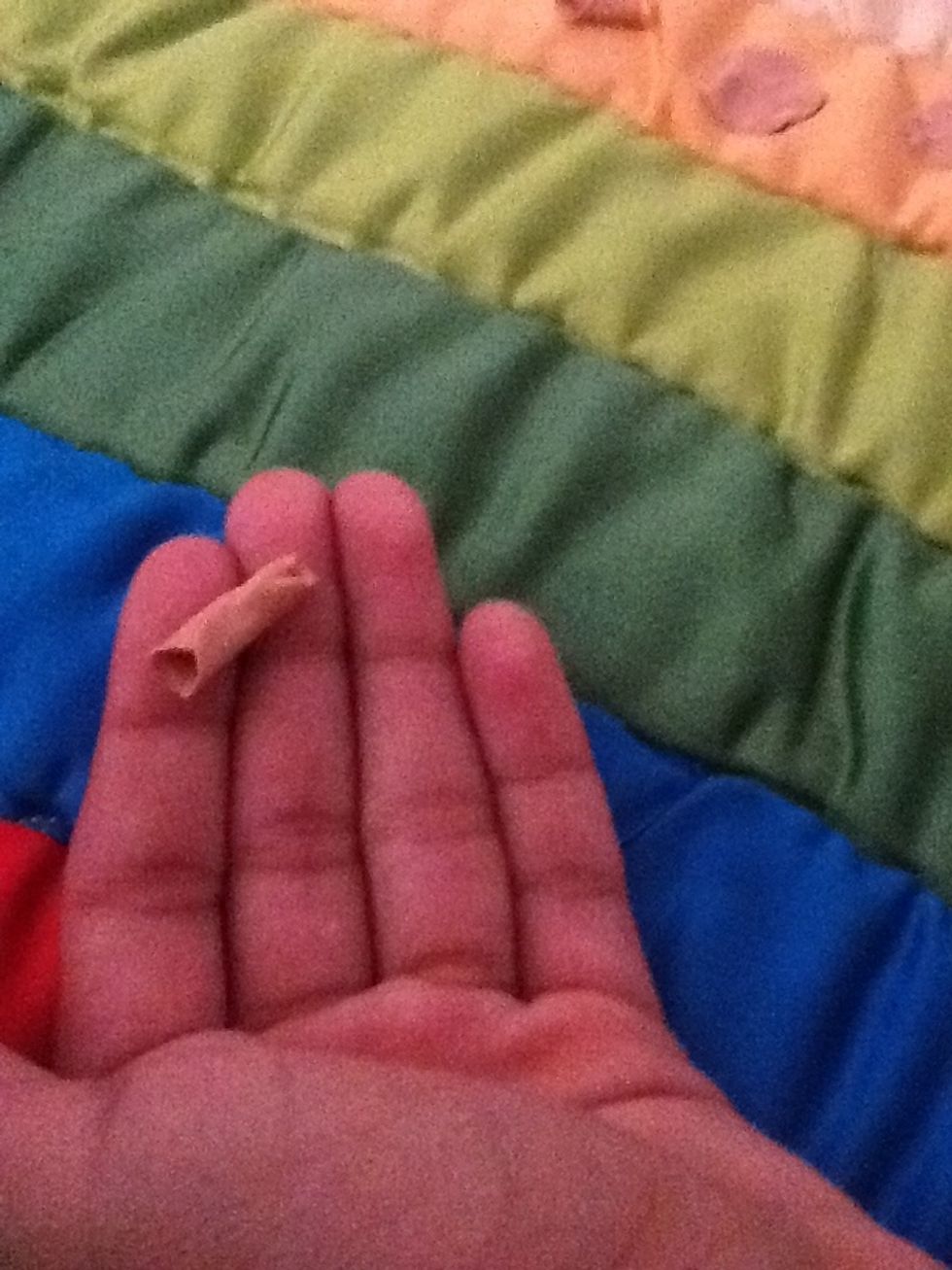 Then take the other side and flip it taco!