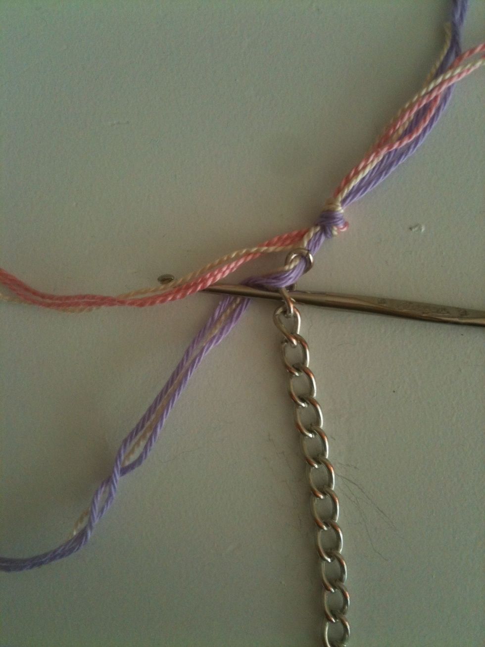 Then take the pink one and do the same thing