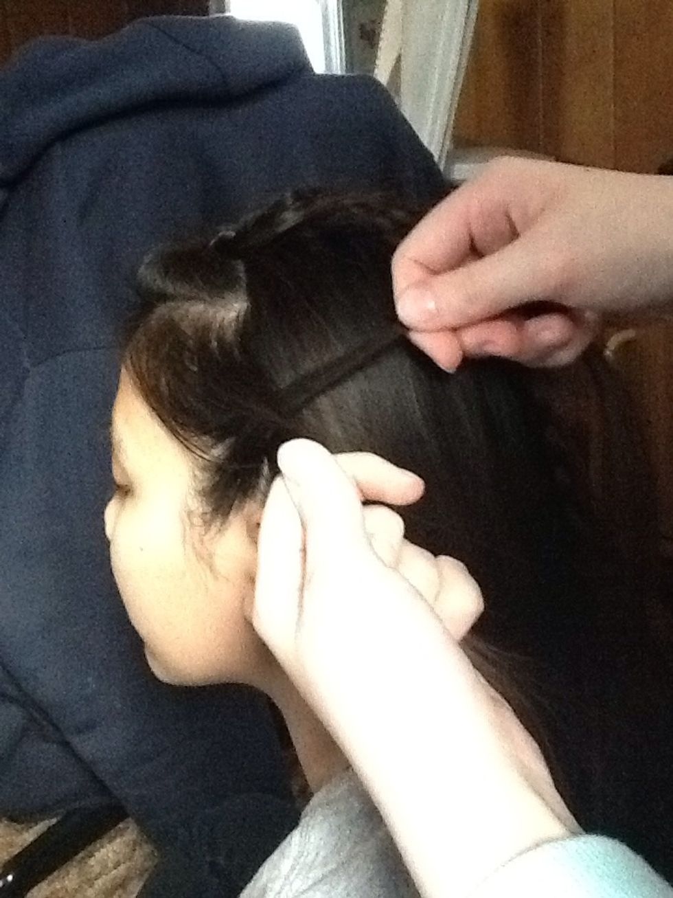 Then take the top piece over the new middle piece.