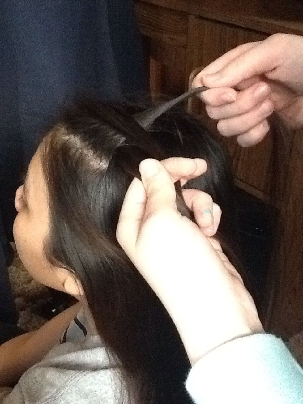 Then take the top section over the new middle section.