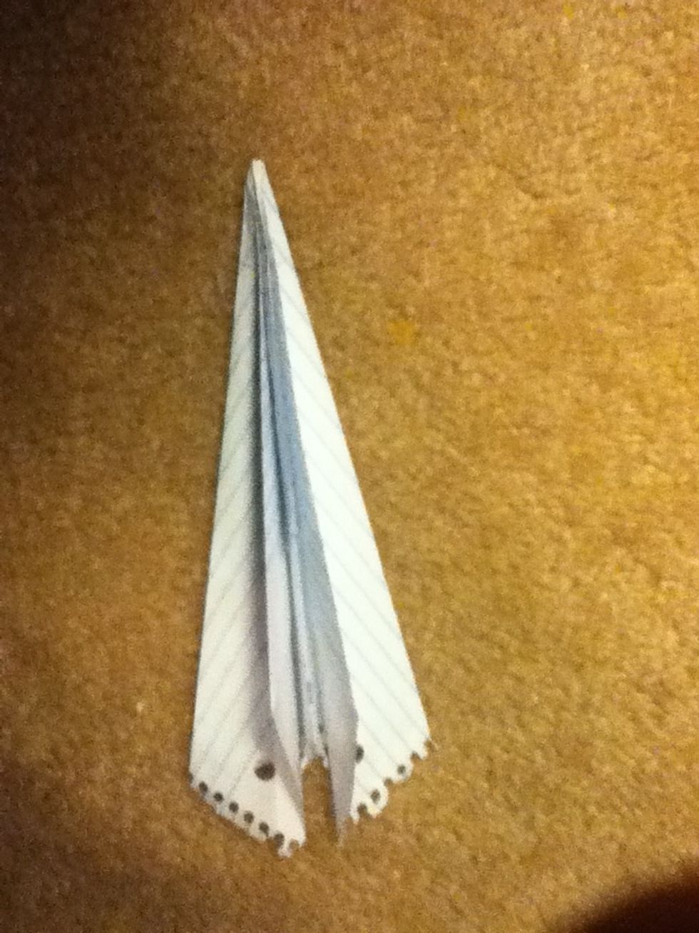 then take the wings and the middle and fold two 90 degree angles