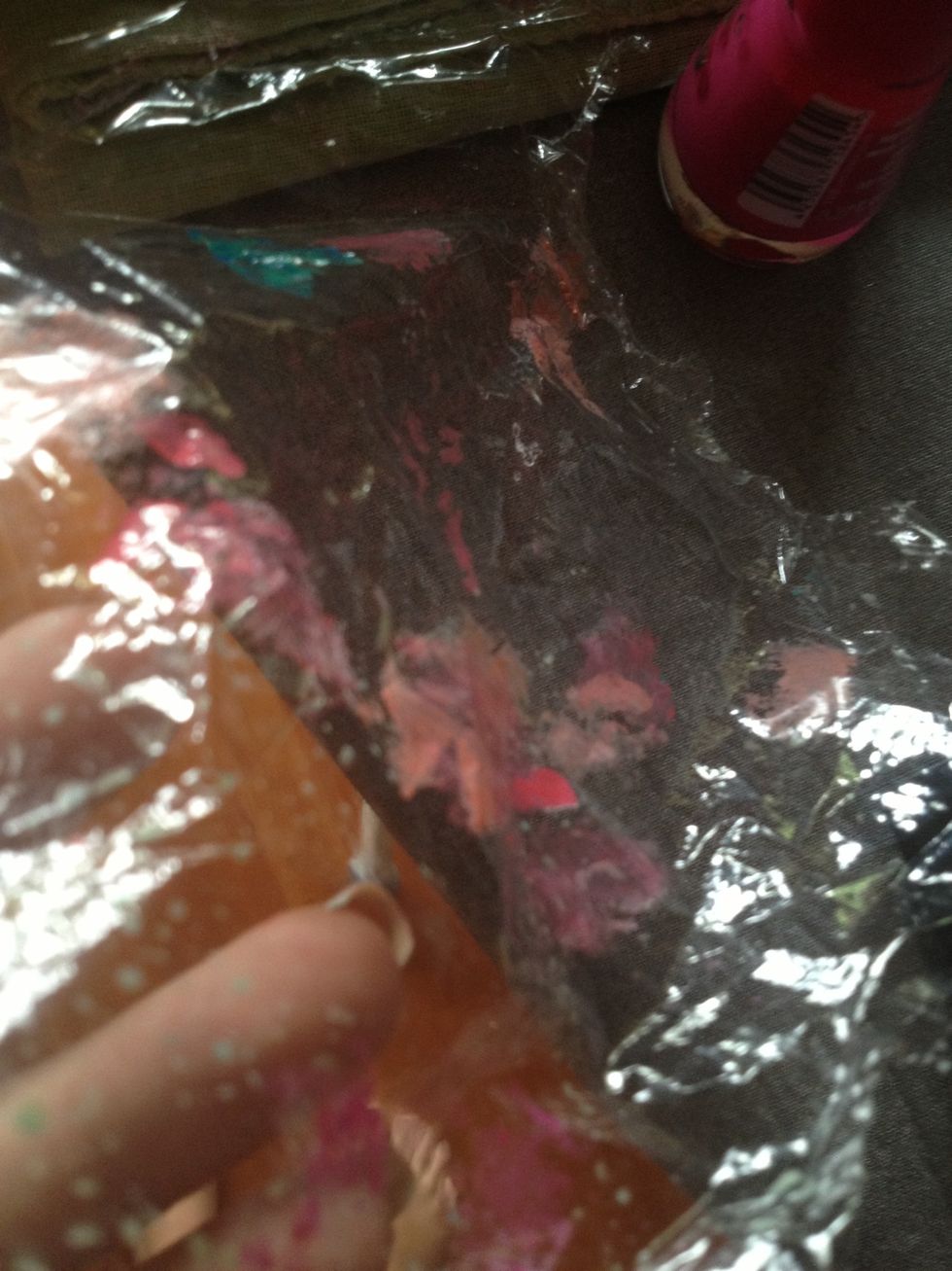 Then take your plastic wrap...