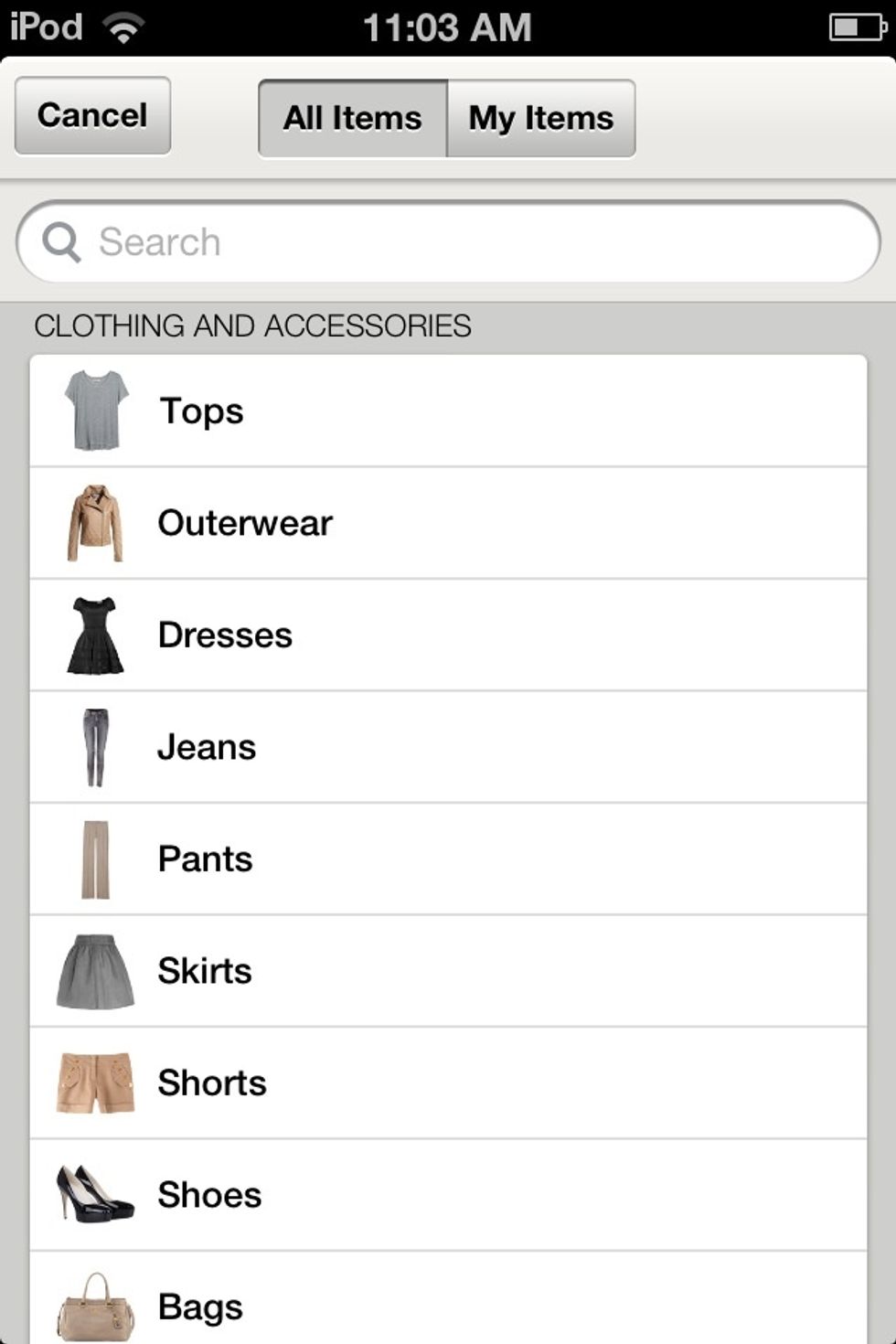 Then tap add an item