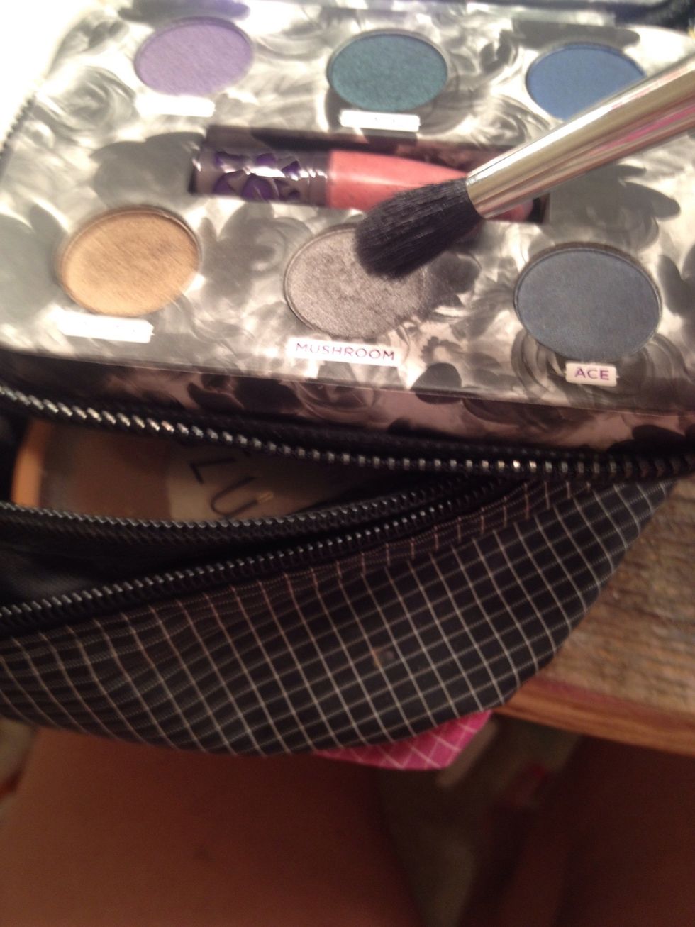 Then tap it into the mushroom and tap it off