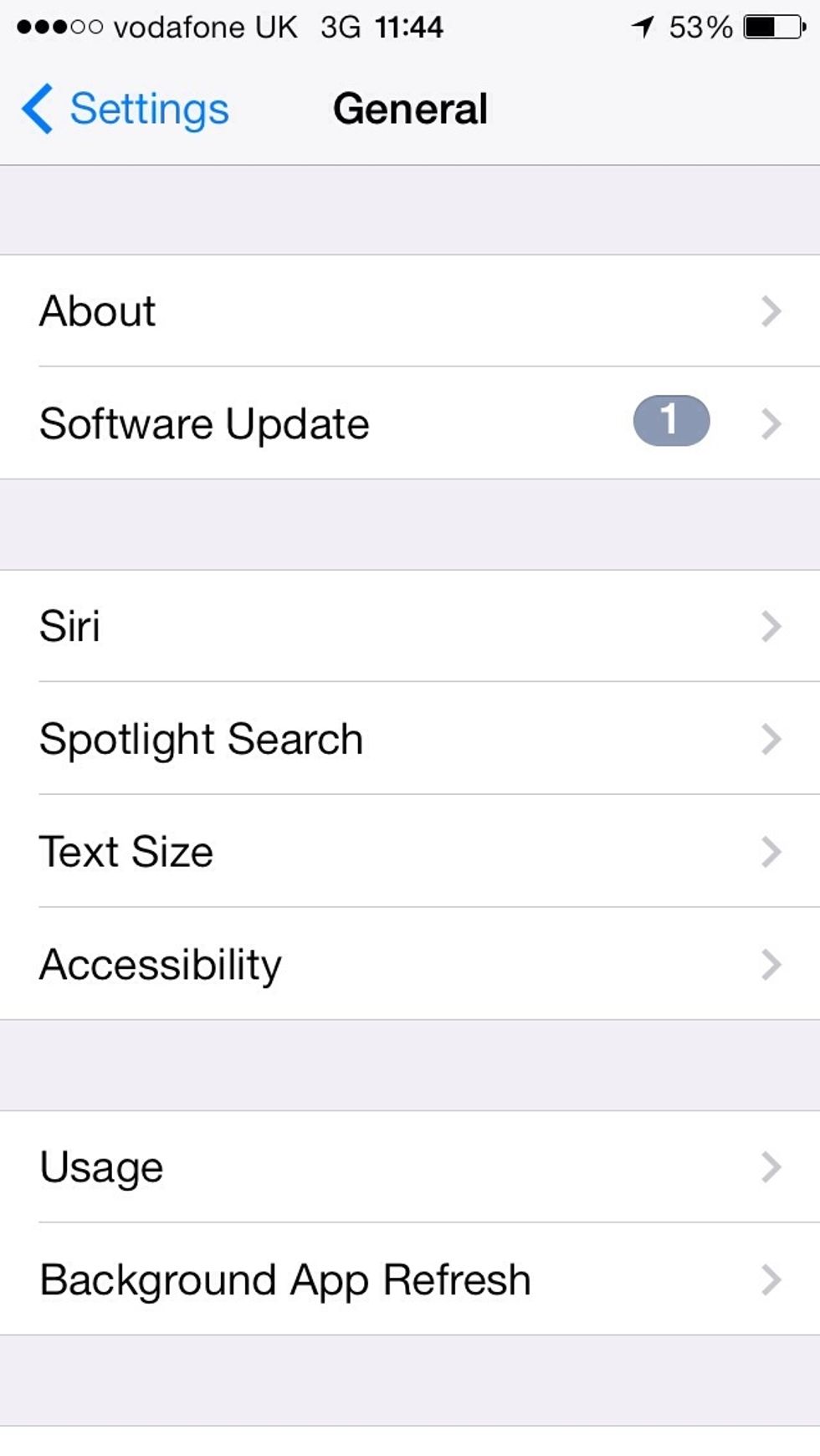 Then tap on Accessibility