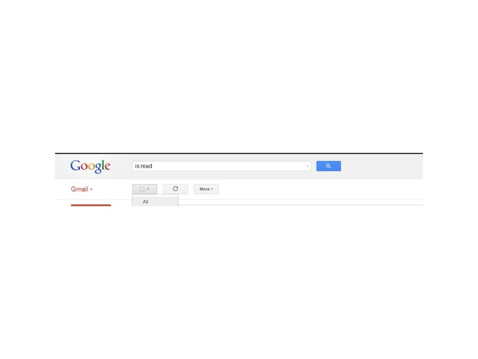 Then tap the GREY SQUARE and select All