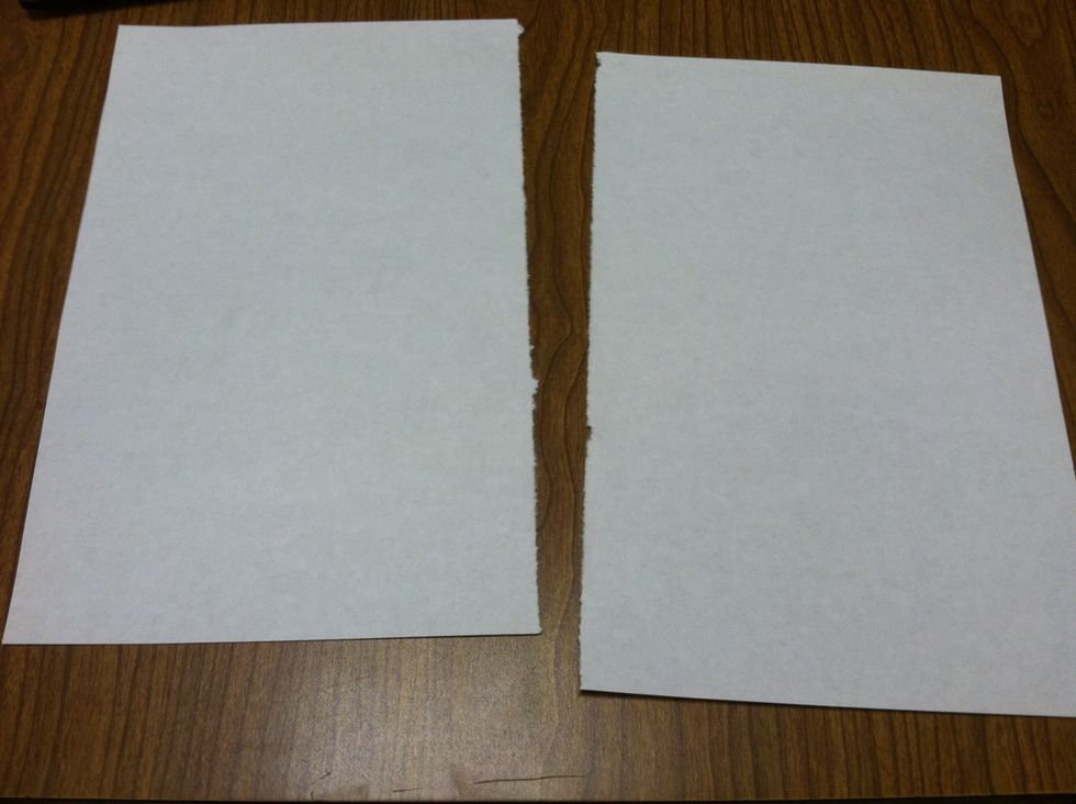 Then, tear it on the crease, then fold the paper and tear again