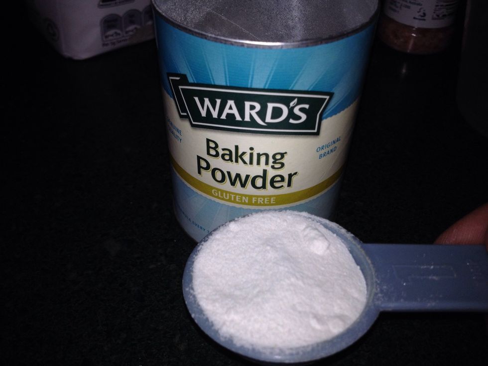 Then the baking powder as your raising agent.