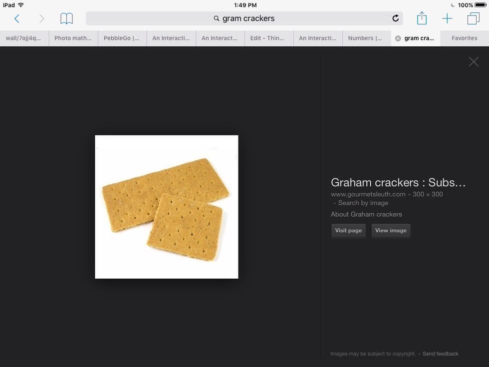 Then the gram crackers