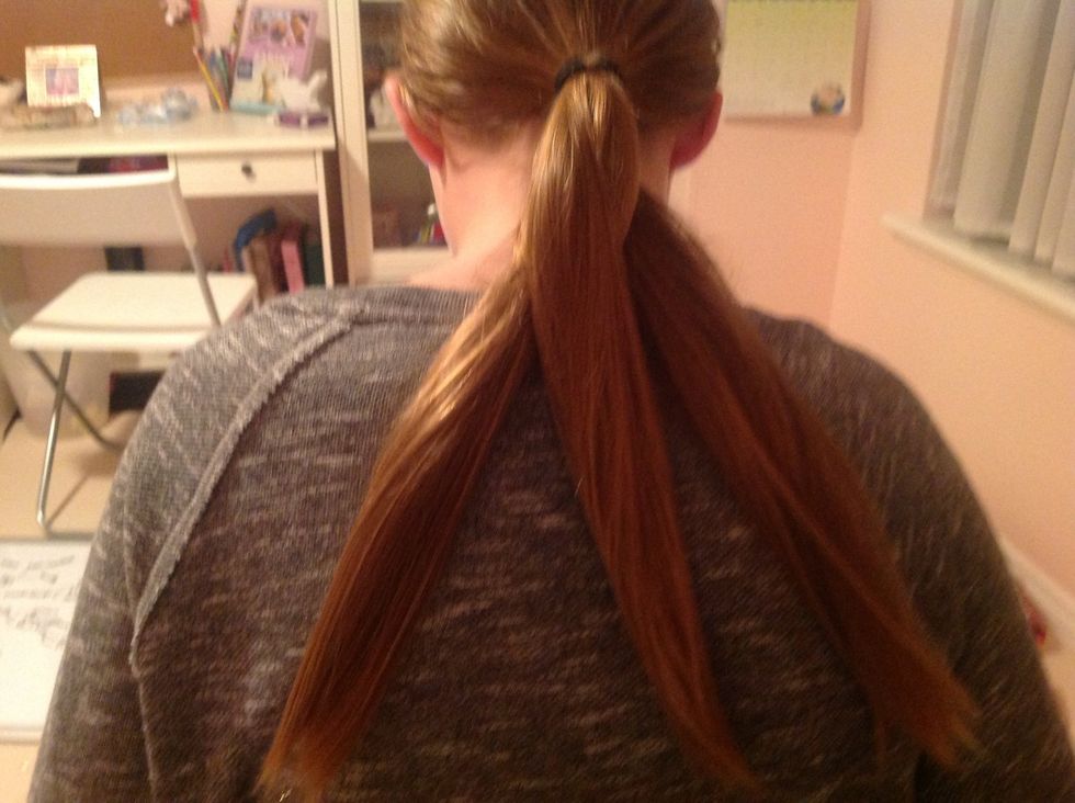 then the left strip over the middle strip!