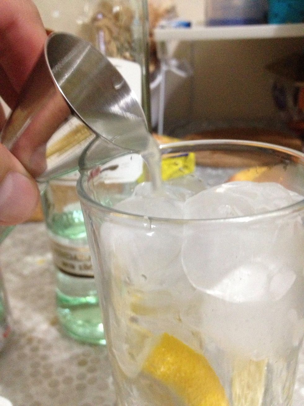 then the lemon juice ( or lime juice)