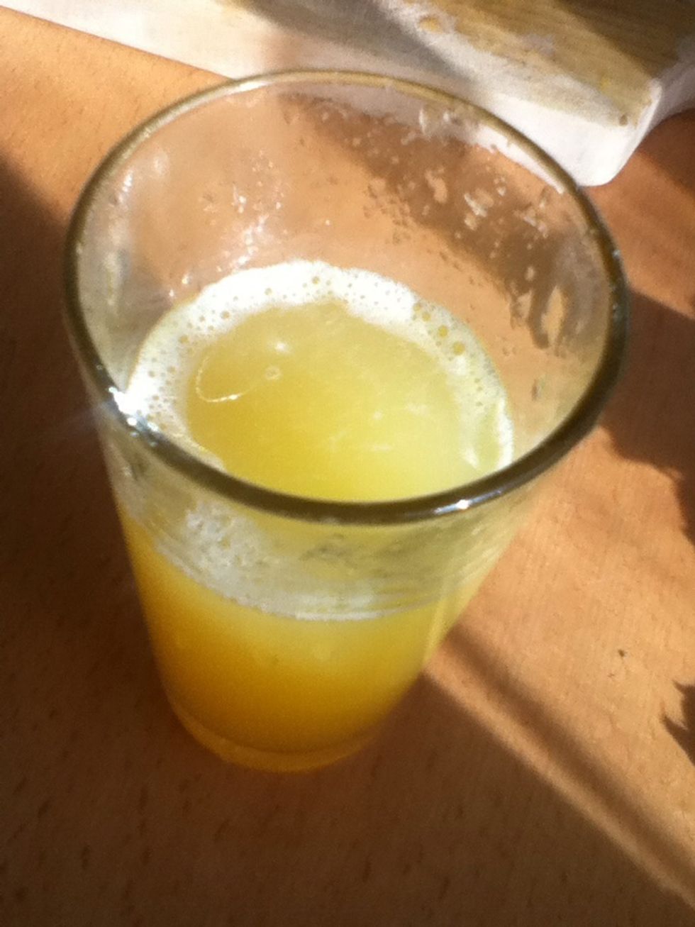 Then the lemon juice.