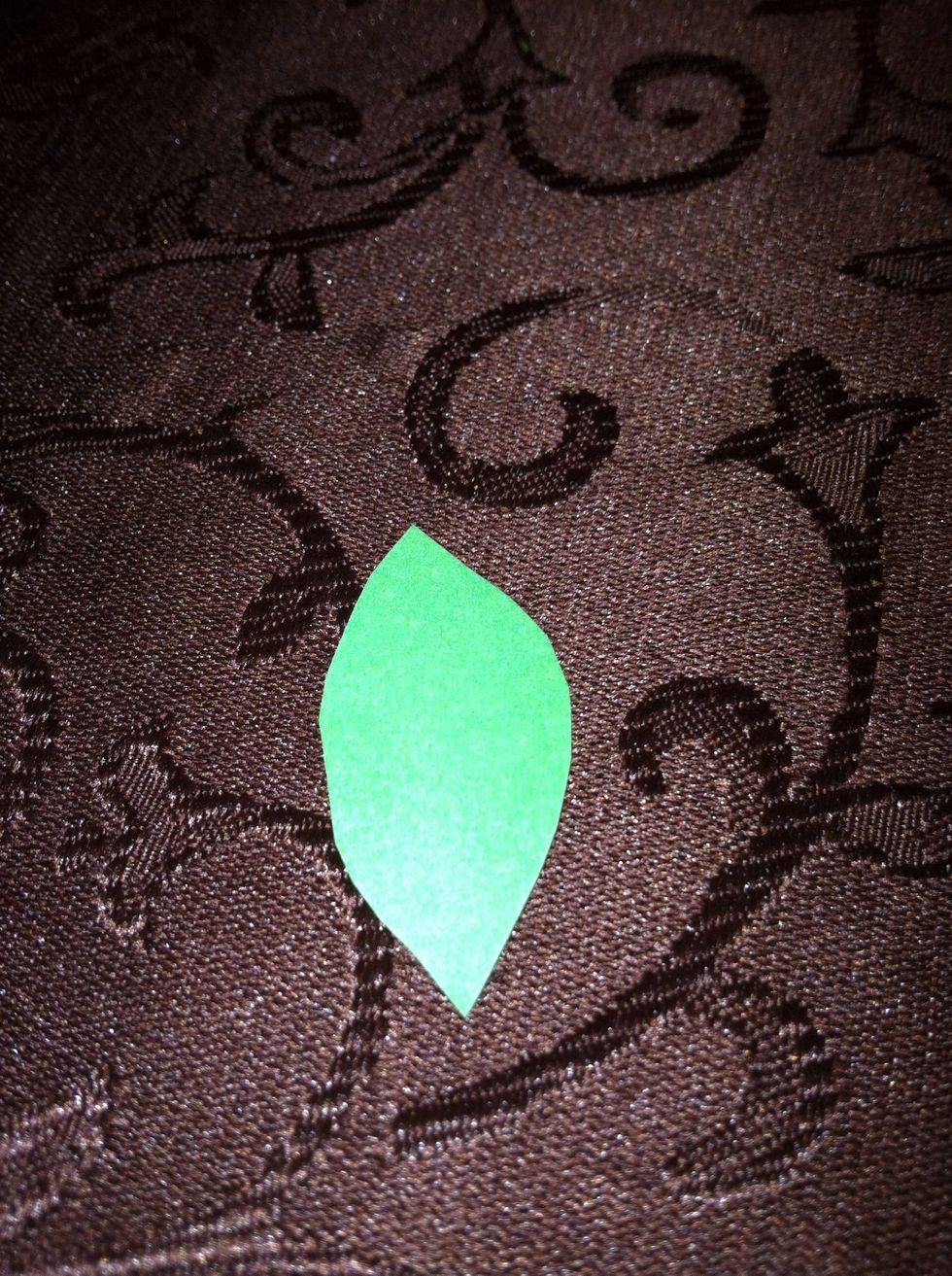 Then the other. It somewhat resembles a leaf, of course u can trace one or even make a fancier one. Use your imagination. Cut as many as u need.