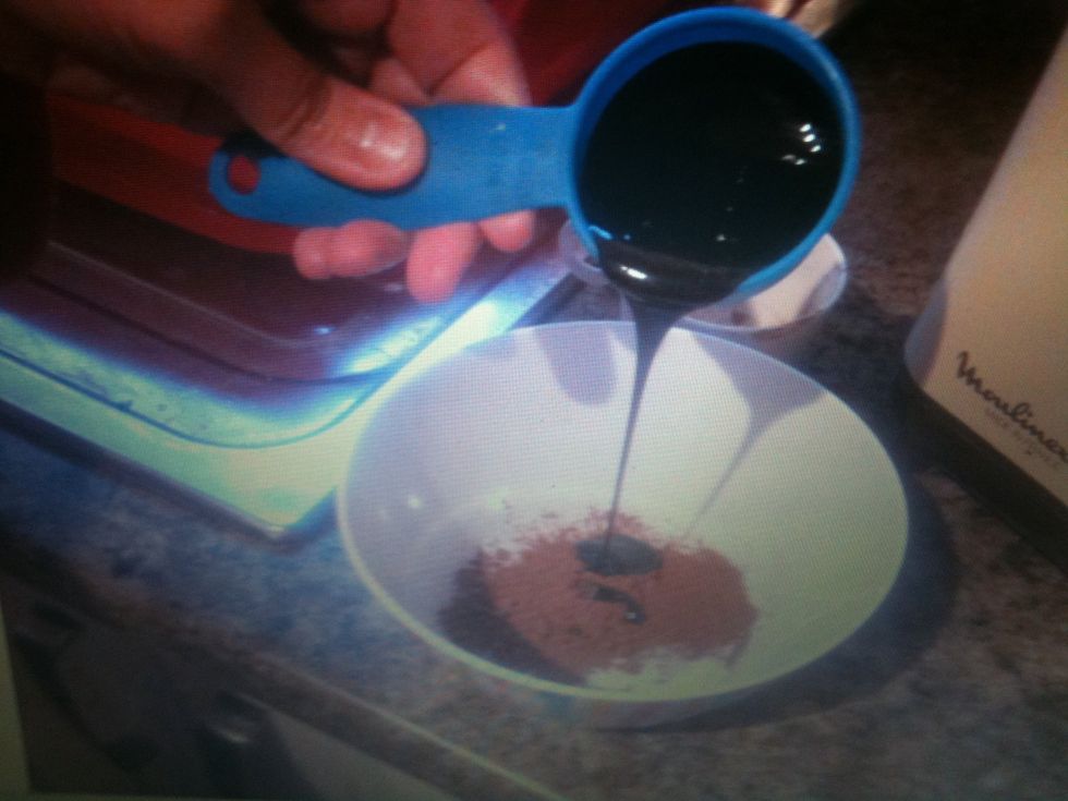 ....Then the red food colouring....