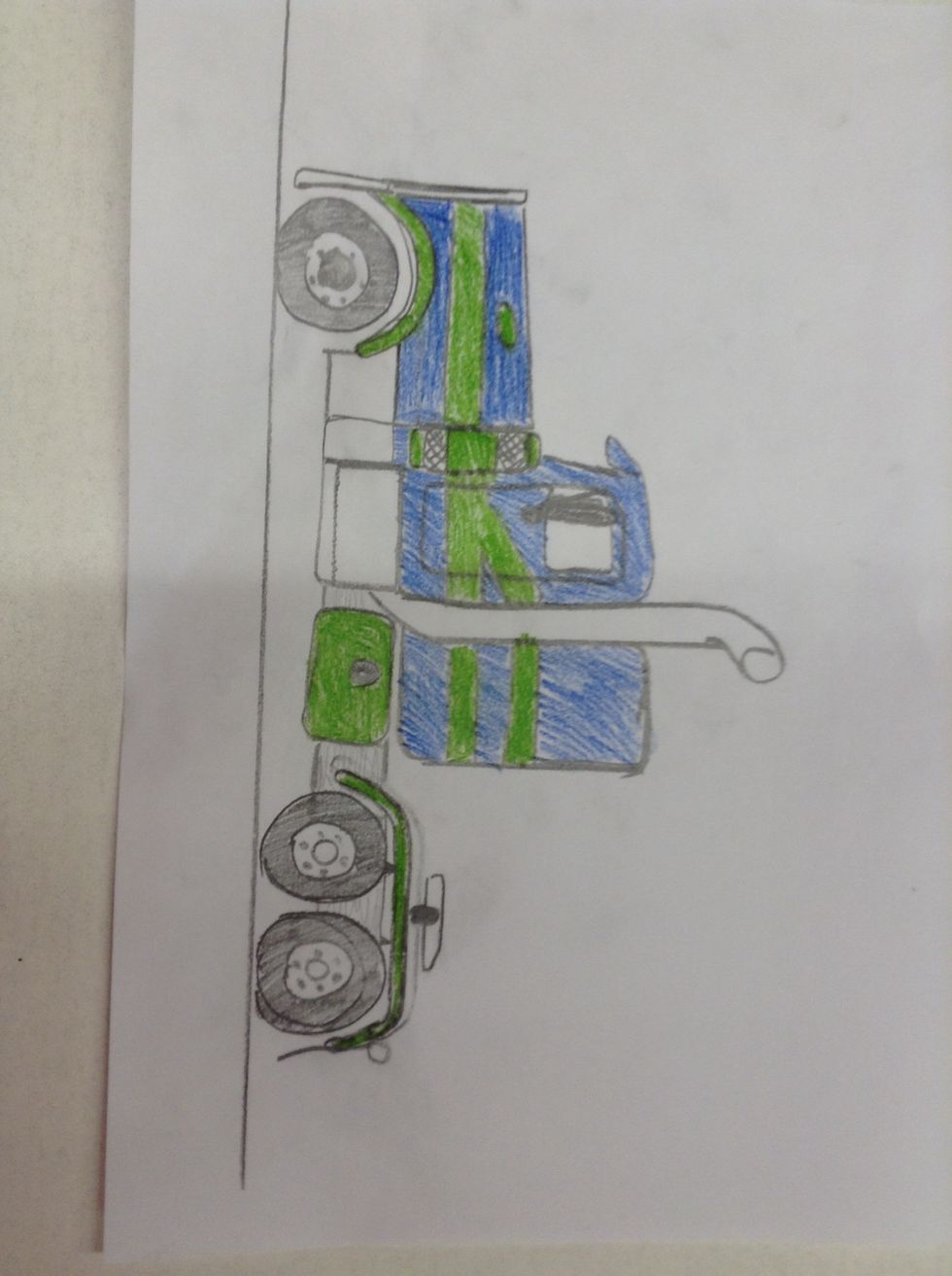 How to draw a semi truck B C Guides