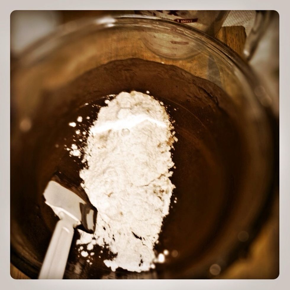 ...Then the rest of your flour. Fold until well combined.