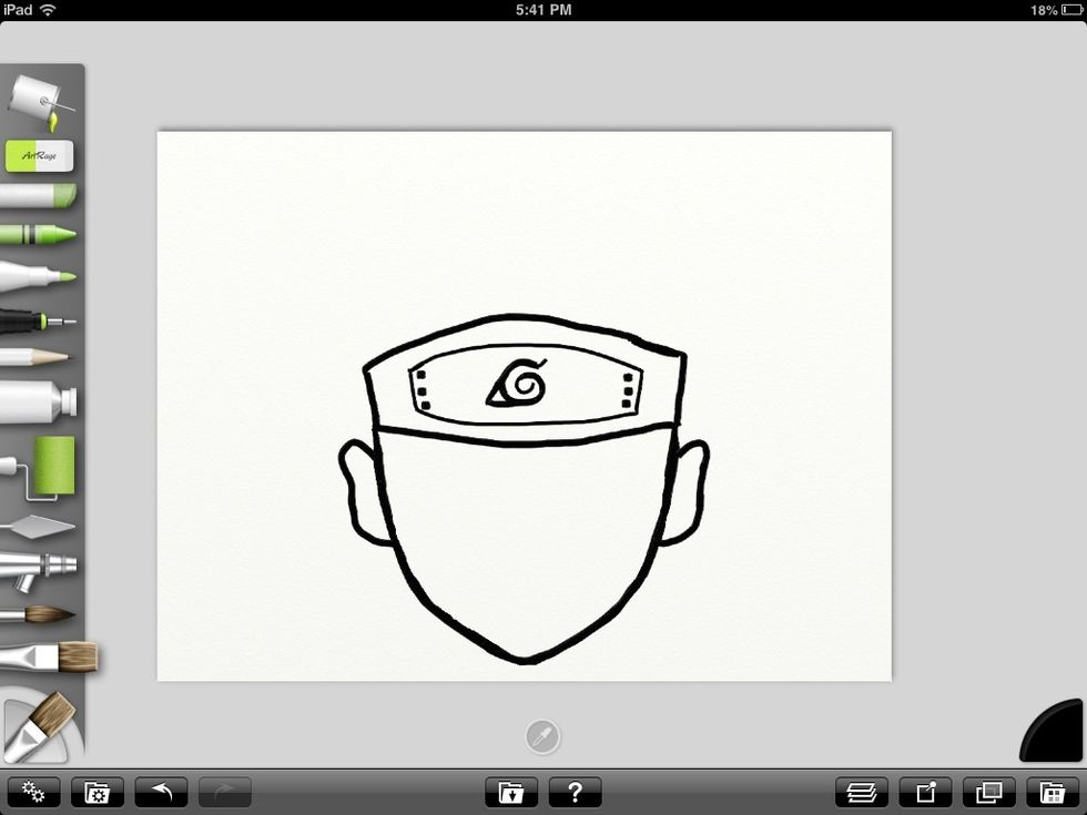 Then the symbol on his head