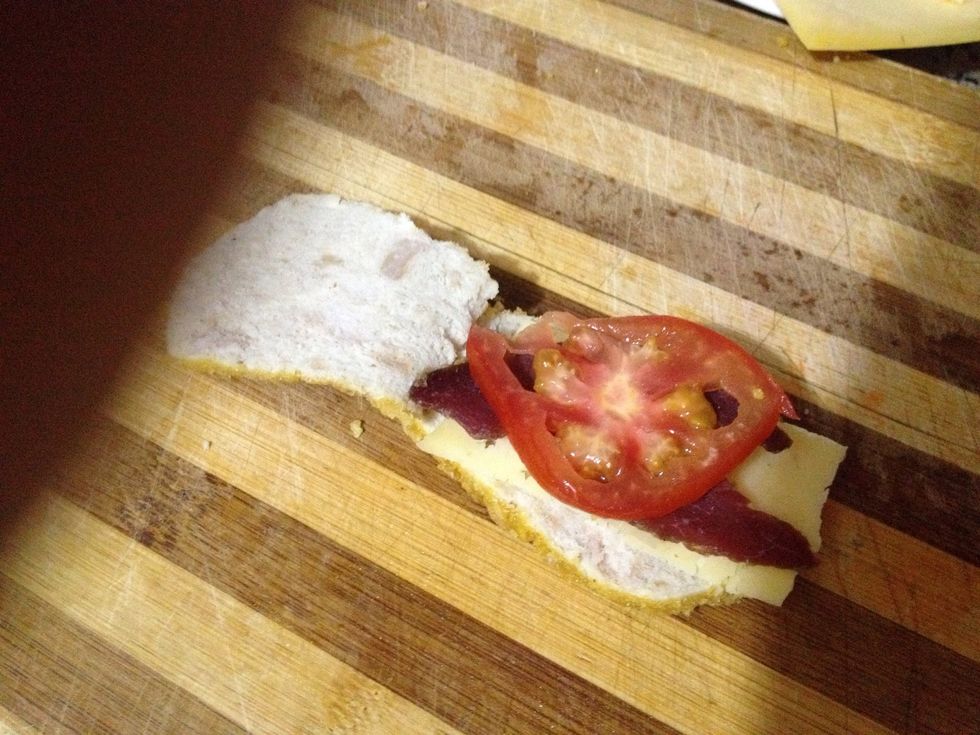 Then the tomato slice