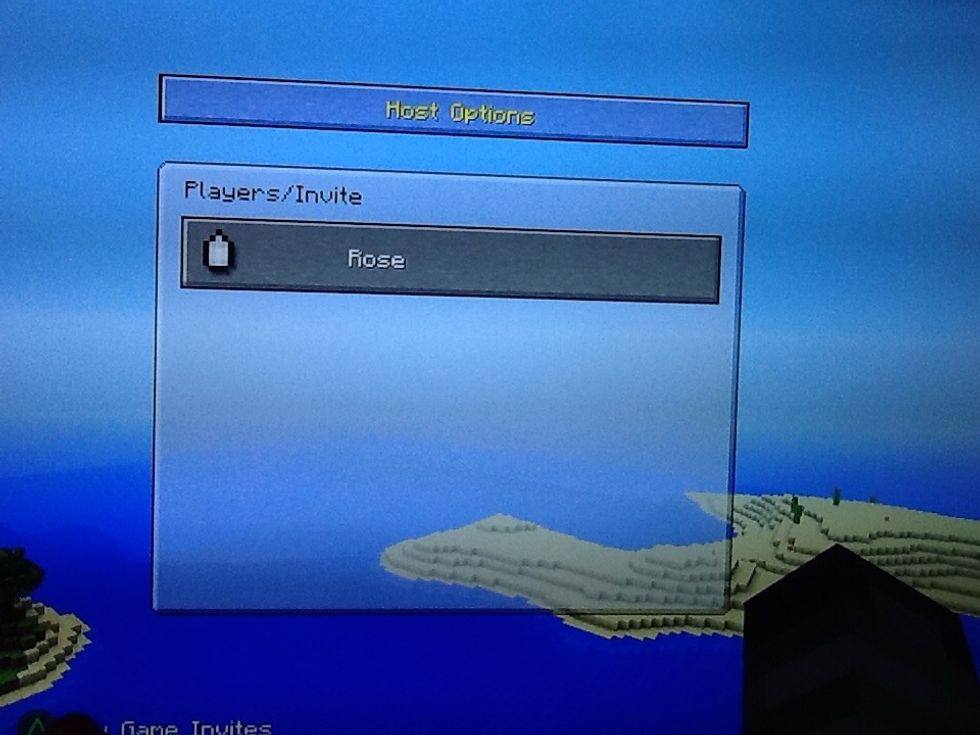 Then this will pop up, up at the top where it says host options, press it