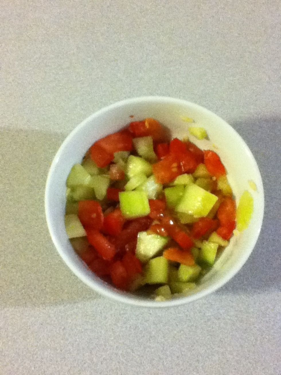 Then toss 'em together with a sprinkle of salt and a dash of lime juice and you're done.
