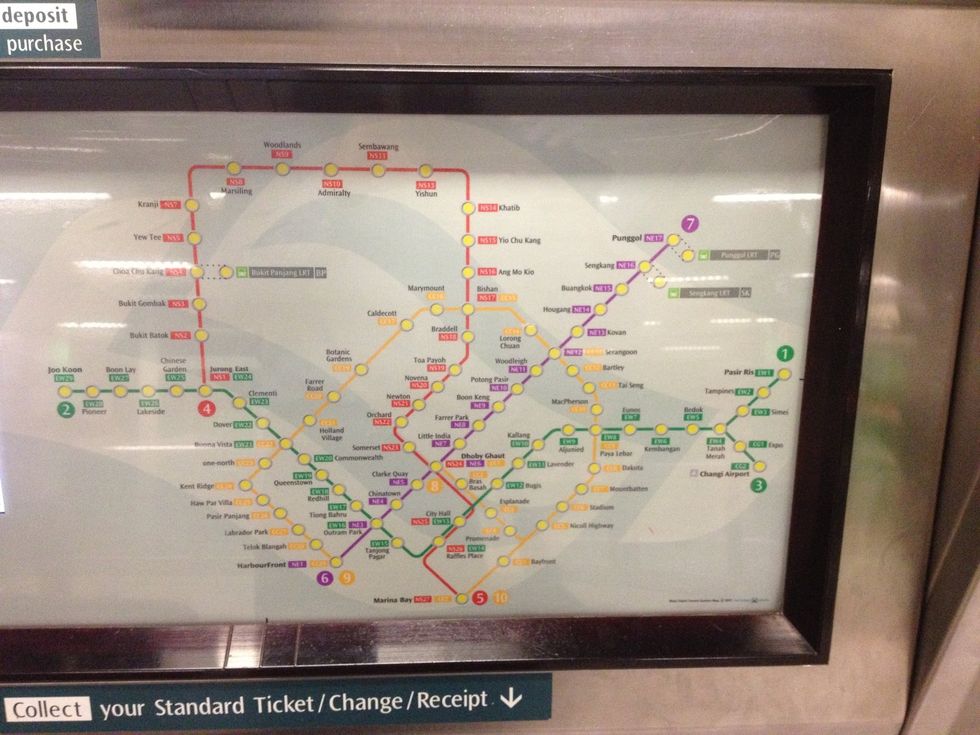 Then touch the map on the right side to select the destination station to which you want to go. You will have to alight at the station that you choose