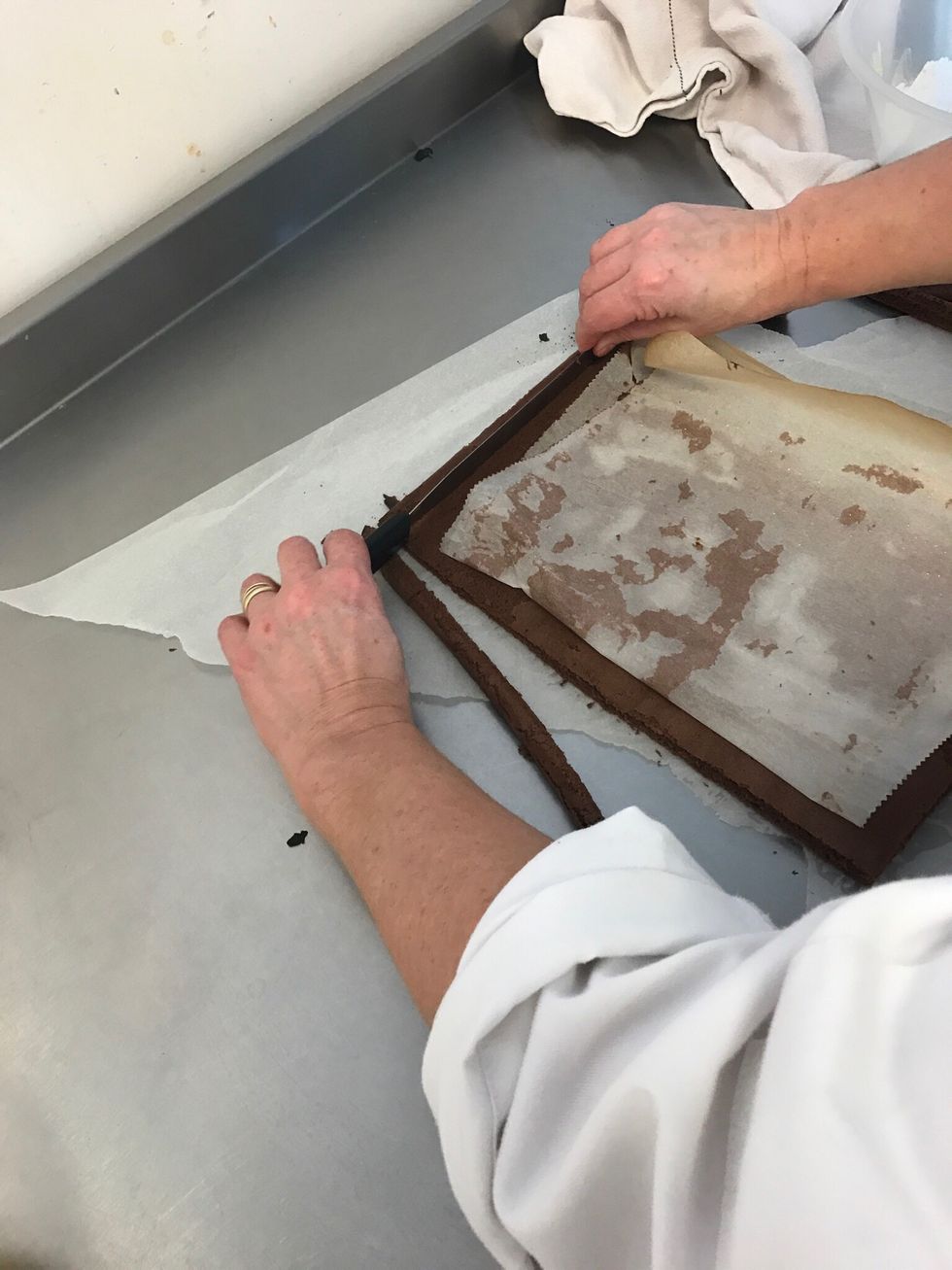 Then trim the edges of the of it