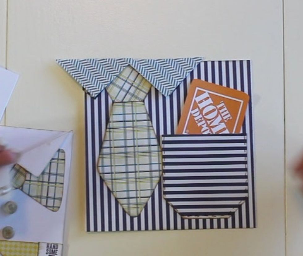 Then trim the excess off the collar, depending on the placement of your card.