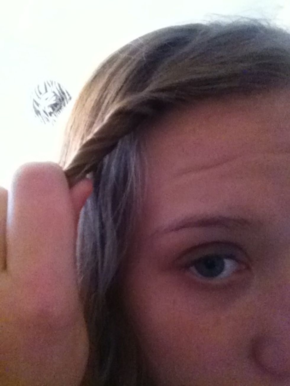 Then twist the first section closest to your face.