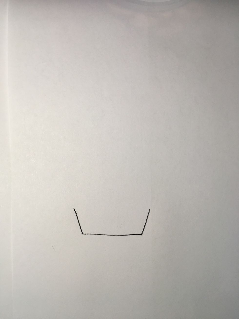 Then two diagonal lines on the sides of the longer line.