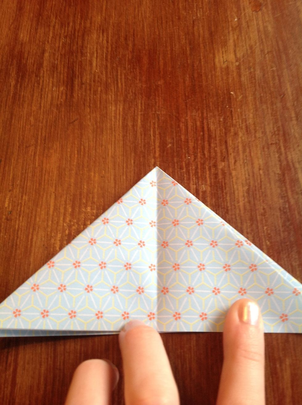 Then unfold and there will be a crease